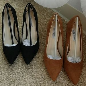 Cape Robbin Suede Heels - 2 pairs